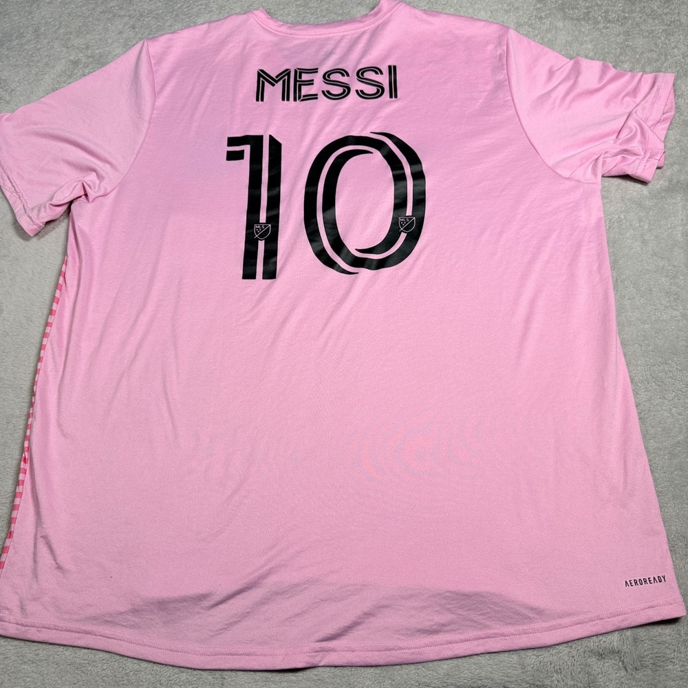 Adidas Inter Miami CF Messi 10 Jersey Mens XL Pink Pre-Match‎ Training Shirt